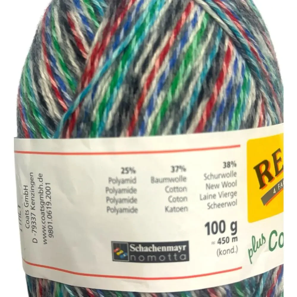 2 Skeins Regia Jacquard Color Cotton Wool Fingering Sock Yarn  🧶 5266 & 5268 - Picture 12 of 12